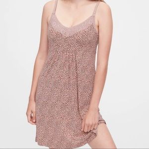 GAP Pink Cheetah Print Nursing Nightgown